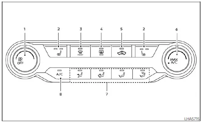 Nissan Altima L34. Heater and air conditioner (manual)