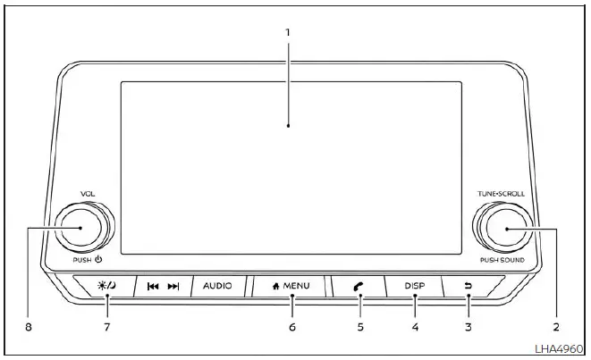 Nissan Altima L34. Control panel buttons