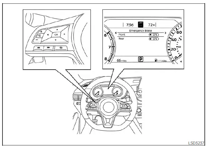 Nissan Altima L34. Automatic Emergency Braking (AEB) with Pedestrian Detection