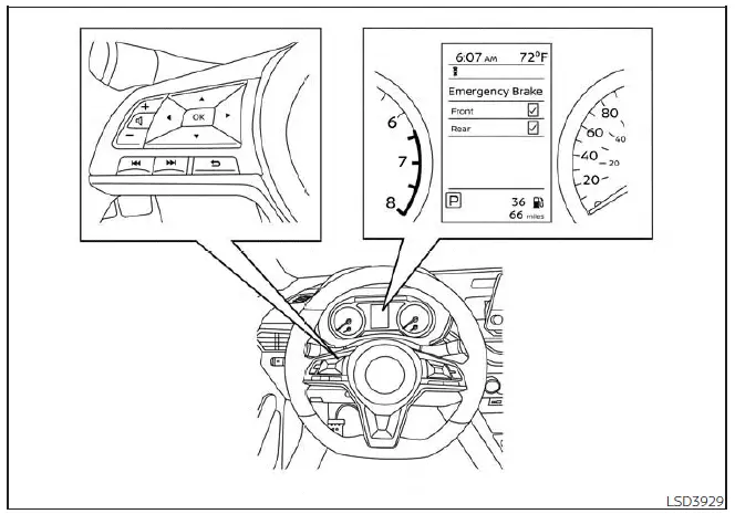 Nissan Altima L34. Automatic Emergency Braking (AEB) with Pedestrian Detection