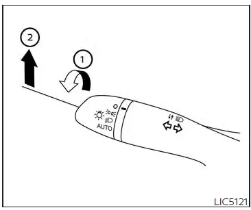 Nissan Altima L34. Headlight and turn signal switch