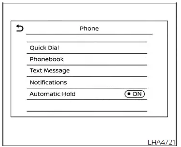 Nissan Altima L34. Bluetooth Hands-Free Phone System