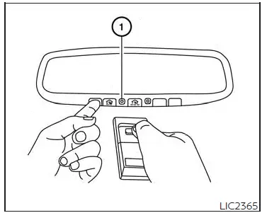 Nissan Altima L34. Programming HomeLink