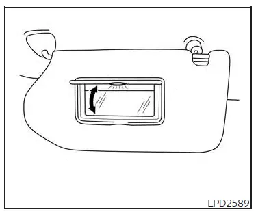 Nissan Altima L34. Vanity mirrors 