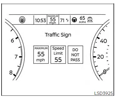 Nissan Altima L34. Traffic Sign Recognition (TSR) (if so equipped)