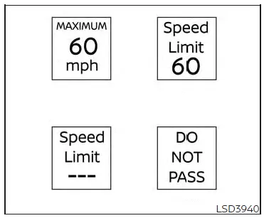 Nissan Altima L34. Traffic Sign Recognition (TSR) (if so equipped)