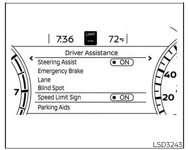 Nissan Altima L34. Traffic Sign Recognition (TSR) (if so equipped)