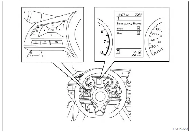 Nissan Altima L34. Rear Automatic Braking (RAB)